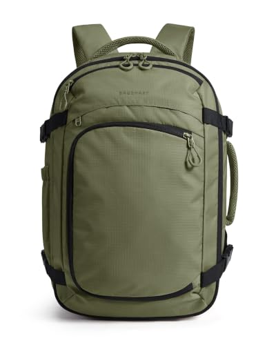 BAGSAMRT 35L Carry on Backpack, Green Flight-Ready Travel Bag for Men & Women with 17-In Laptop Pocket