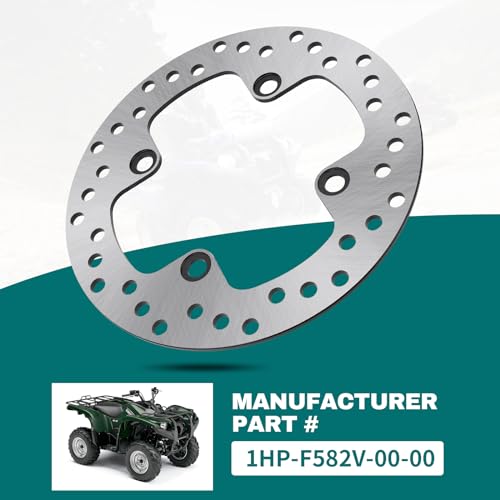 M MATI Rear Left/Right Brake Disc Rotor for Yamaha Grizzly 550 YFM550 2009-2014 Grizzly 700 YFM700 2007-2020 1HP-F582V-00-00 by M MATI - Used condition - Image 5