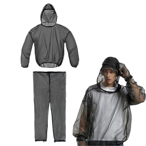 YNPQTDS Camiseta Mosquitera - Traje de Ropa con Malla Antimosquitos | Accesorios de Camping Protectores Transpirables Flexibles para Aventuras, Senderismo, Pesca y Actividades al Aire Libre para