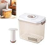 JIUSEGE Vacuum Food Storage Container with Air Pump, 2.7L BPA-Free Vacuum Sealer Container with Time Dial, Drainer and Lid for Marinating, Meal Prep, Pantry Storage and Fresh Food Preservation