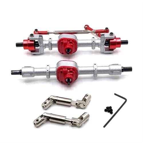 Dents d'essieu avant arrière pour voiture RC MN 1/12 D90 D99S argent