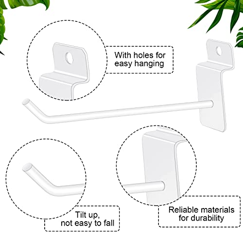 80 Pcs Slatwall Hooks 4/6/8/10 Inches Slatwall Accessories Slat Wall Hooks Heavy Duty Metal Slat Wall Paneling Accessories White Pegboard Hooks Slat Board Hooks Display Hooks For Garage Organization #TOP2
