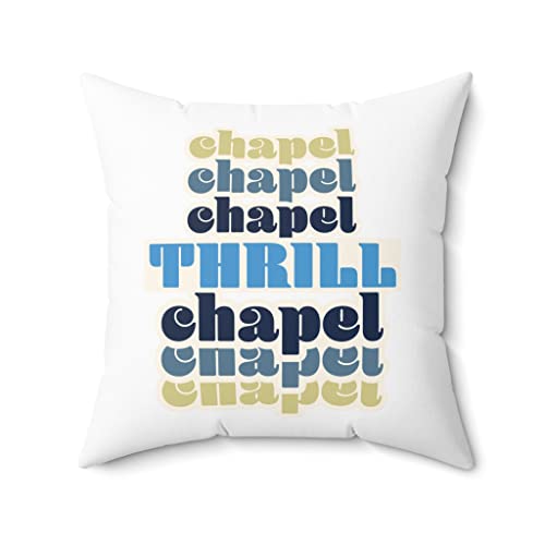 fits UNC Chapel Thrill Tar Heels - Spun Polyester Square Pillow (Sizes: 14" × 14")