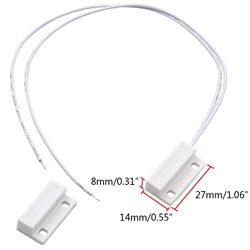 Image of MC-38 Door Window Contact Sensor Alarm Magnetic Reed Switch with Screws White - (2 Sets)