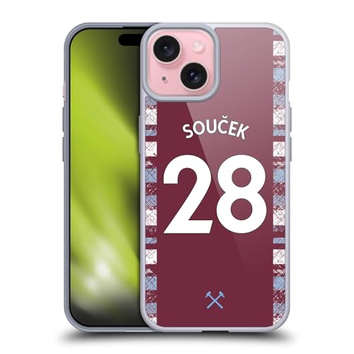 Funda para iPhone 15 de gel flexible Tomas Soucek West Ham 1