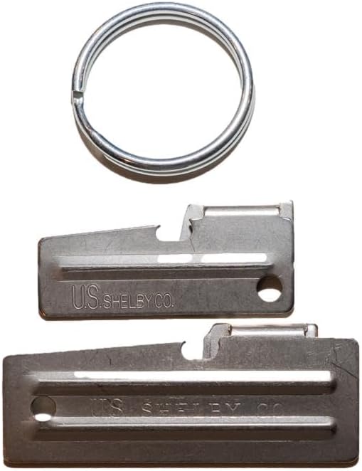 Best Glide ASE 's US SHELBY CO. Abrelatas de estilo militar, P-38 y P-51 con llavero (paquete de 3 piezas)