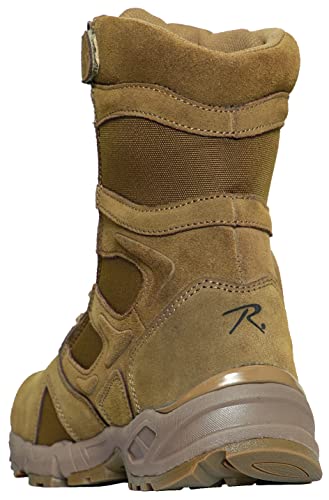 Rothco Forced Entry Deployment Boot with Side Zipper – 8 Inch Tactical Uniform Boots – AR 670-1 Coyote Brown – 12 Regular3