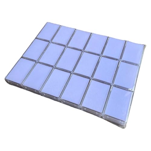 Lot de 18 pochettes de rangement rectangulaires transparentes en acrylique pour bijoux