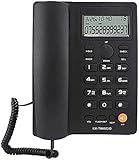 Corded Phone with Caller ID/Call Waiting, Desktop Landline Phone Hands-Free Calling for Home Office Hotel (Black)