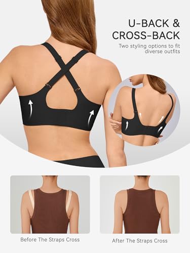 LUCKMEEY Bras for Women No Underwire Push Up Wireless Bra Seamless Bras Full Coverage Supportive Everyday Bra with Lift - Image 2