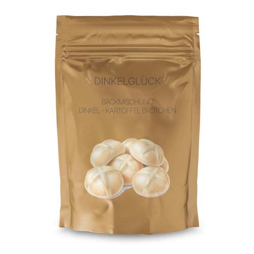 Royal Spice Dinkel–Kartoffel Brötchen Backmischung Dinkelglück – Backmischung für knusprige & saftige Brötchen – selber backen – mit Dinkelmehl & Kartoffelflocken – frische Brötchen (400 G)