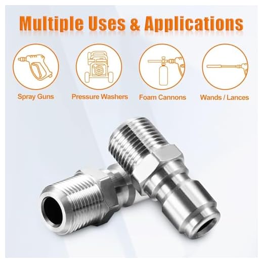 3/8 Inch Pressure Washer Male Nipple - 2 Pack