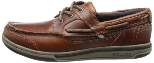 Image of Sebago Triton Three Eyelets FGL Boat Shoes - Hand-Stitched Leather, Nubuck, Suede with Waxed Finish, Removable EVA Insole, Breathable Mesh Lining