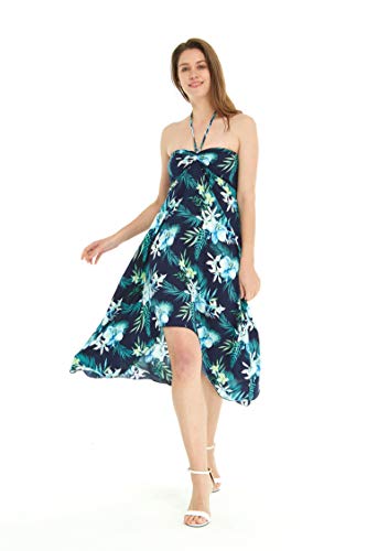 Image of Family Matching Hawaiian Clothes, Orchid Breeze Navy | Lightweight 100% rayon • Family matching outfits • Beach vacations • Luaus • Cruises • Family photos