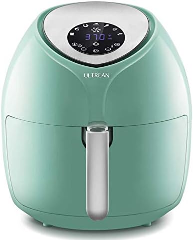 Ultrean Air Fryer 6 Quart, Large Family Size Electric Hot Airfryer XL Oven Oilless Cooker with 7 Presets, LCD Digital Touch Screen and Nonstick Detachable Basket,UL Certified,1700W (Blue)
