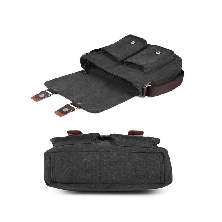 Image of Handcuffs Vintage Canvas Messenger Bag for Men & Women Crossbody Sling with Multiple Pockets Stylish Shoulder Satchel for College, Office, Travel & Daily Use