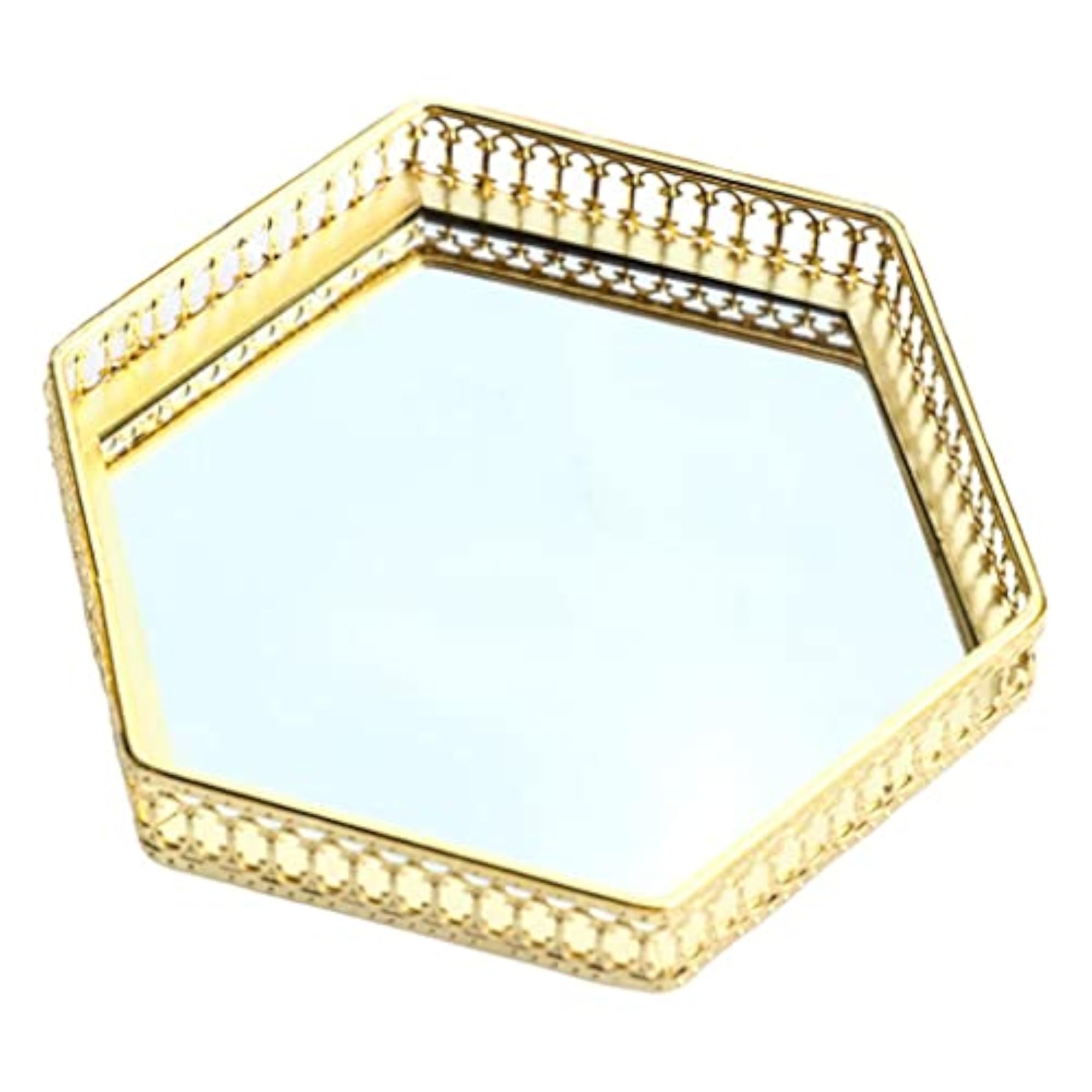 Tray Serving Mirror Jewelry Dish Storage Display Tray