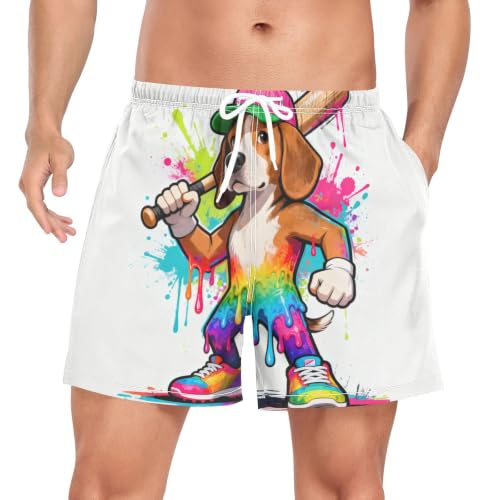Bañador de secado rápido para hombre estilo beagle ropa de baño masculina natación
