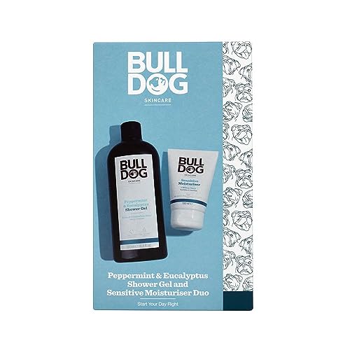 BULLDOG SKINCARE - Peppermint & Eucalyptus Body Care Duo Giftset for Men | Shower Gel & Deodorant Roll-On