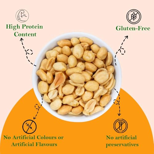 Image of DIAMOND SING - Pack of 16 180 Gram Each Israeli Jumbo Roasted Peanut (without Husk), Roasted Groundnut 180Gram | High Protein - Gluten Free Mungfali | Vacuum Packed Salted Singdana