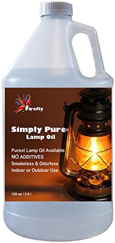FIREFLY Kosher Paraffin Lamp Oil - 1 Gallon - Virtually Odorless & Smokeless - Simply Pure - Ultra Clean Burning Liquid Paraffin Fuel