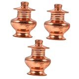 PRETYZOOM 3st Rote Kupfervase Altarplatte Container Anbieten Buddhistische Opferschale Buddhistische Klangschale Opferschale Für Den Weihwasserflaschen Buddha-anbetungsbecher