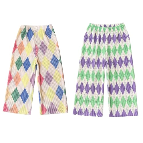 Pantalon de loisirs fille taille élastique pour vacances d'été et jeux extérieurs