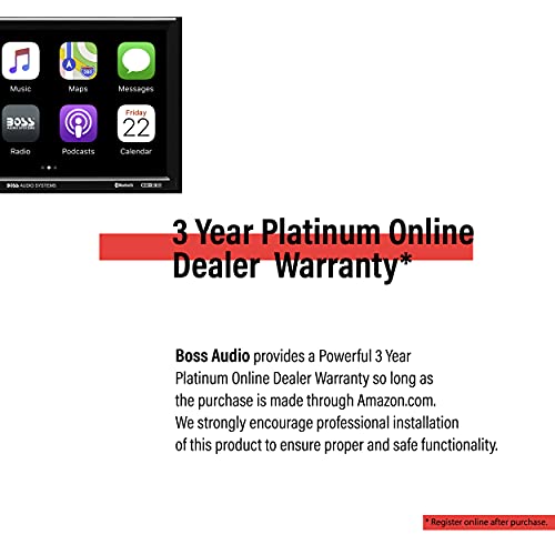 Boss Audio Systems Bvcp9700A Car Audio Stereo System - Apple Carplay, Android Auto, 7 Inch Double Din, Touchscreen, Bluetooth Audio And Calling Head Unit, Radio Receiver, No Cd Player, For Amplifier #TOP5