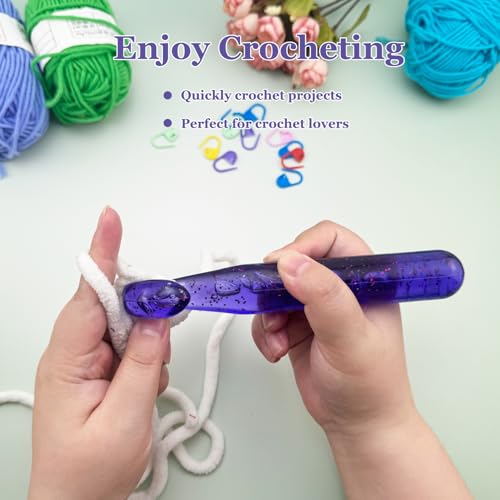 Hobekoee HOBEKOEE-614 25Mm Large Crochet Hook For Chunky Yarn,Ergonomic Crochet Needles thumb #3