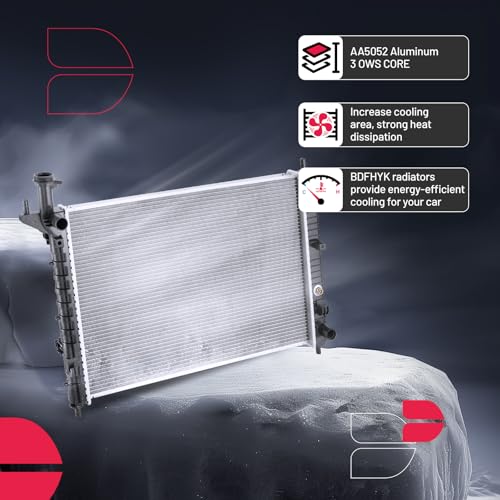 Image of BDFHYK Radiator for Buick Enclave 2008-2017, for Chevrolet Traverse 2009-2017, for GMC Acadia 2007-2017, for Saturn Outlook 2007-2010, Aluminum Core, CU13007 13007 13006