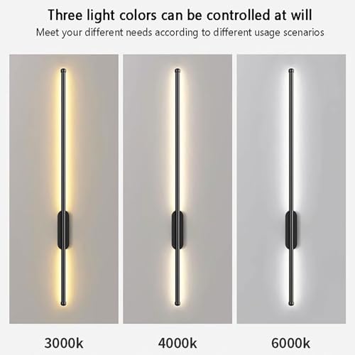 Lámpara de pared LED recargable interior con mando a distancia regulable de 80cm 4