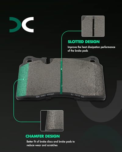 Image of SCITOO D1129 Front Metal Brake Pads Sets w /Hardware Replacement For Volkswagen For Touareg 2014-2017