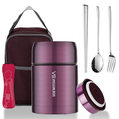 KIMIGO Termos per Alimenti 800 ml, Contenitore Termico per Alimenti Caldi, ciotola termica con coperchio, contenitore termico per bambini, adulti, per conservare zuppe, porridge