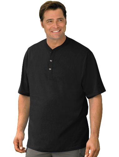 Harbor Bay by DXL Men's Big and Tall Wicking Jersey Henley Shirt