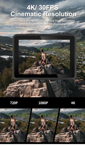 Image of 4K Action Camera with Accessories Kit | WiFi | 16 MP | 170 Degree Wide Angle Lens | 30m Underwater Waterproof Underwater Camera for YouTube Vlogging, Bike Helmet Motovlogging & Travel Vlog