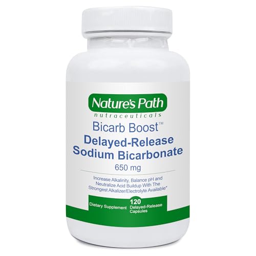 Sodium Bicarbonate 650 mg Tablets - Strongest Alkaline Tablets - Electrolyte Supplement & Keto Electrolyte Pills Salt Hydration & Rehydration Endurance Stamina: 120 Capsules