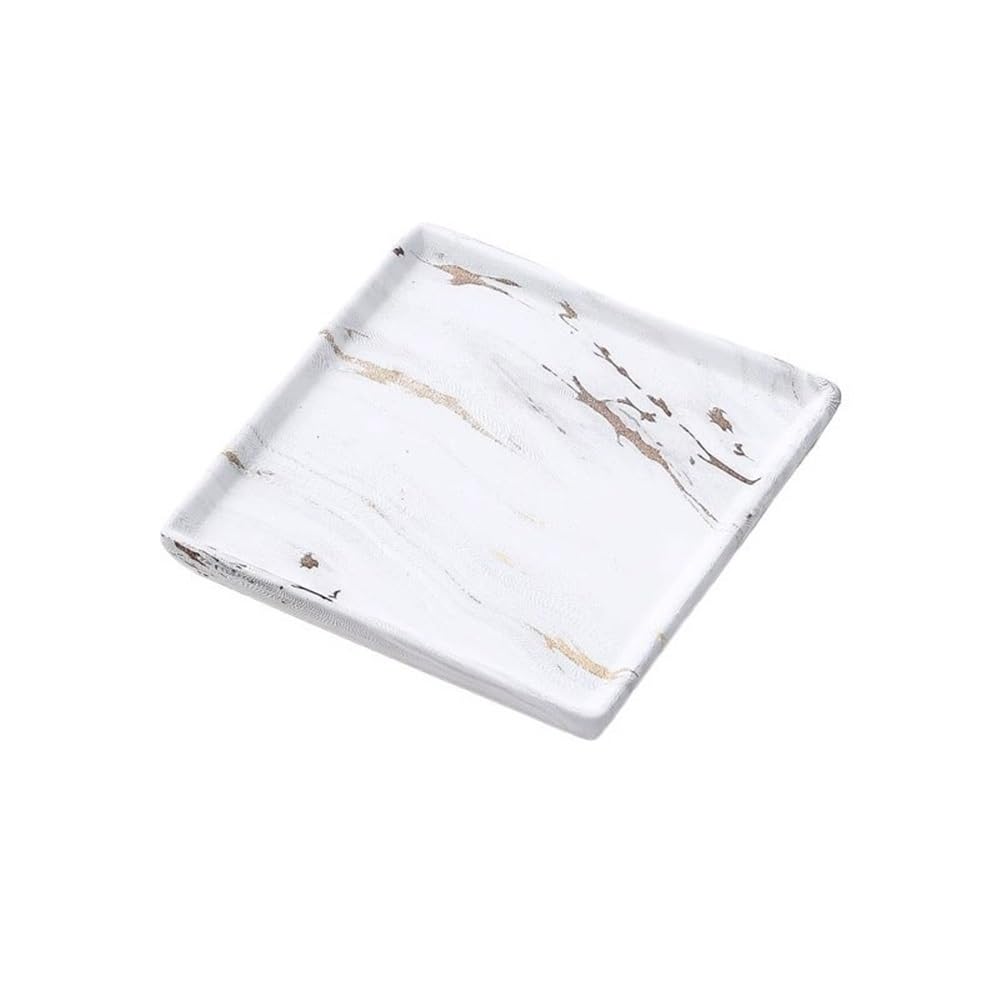Versatile Sottovaso for Piante in Ceramica in Stile Moderno Imitazione Marmo(Grande)