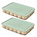 LZH FILTER 2 Piezas Caja Envase para Huevos, Cartón de Huevos Plástico, Caja con Tapa Huevera Plástico para la Nevera, Puede Contener 24
