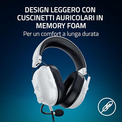 Razer Blackshark V2 X (Playstation) - Cuffie E-Sport Cablate Per Console Playstation 5 (250 G, Microfono Cardioide, Driver Da 50 Mm, Cancellazione Passiva Del Rumore, Jack Da 3,5 Mm) Bianco - 5