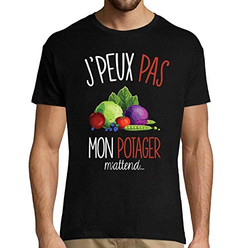 T-shirt humour potager pour homme idéal pour jardiner le week-end