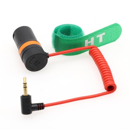 HangTon Cable de audio de 3,5 mm Mini Jack a XLR de 3 pines para micrófono BOYA Rode Wireless GO II a Sony FX9 FX3 Canon Cámara Mixer Grabadora, ángulo recto macho rojo trenzado 50 cm - imagen 7
