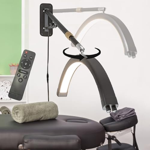 TBANVOO Wandmontierte LED Mondlicht für Friseursalon Deckenleuchte, Höhenverstellbar 0%-100% für Wimpernverlängerung Schönheit Tattoo Nagel Beleuchtung Fotografie