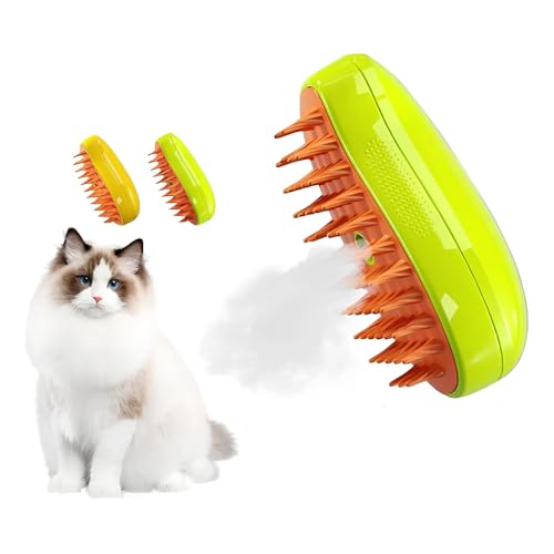 Escova Pet A Vapor 3 Em 1 Linha Premium Para Cães e Gatos - Autolimpante, Massagem e Remoção de Pelo