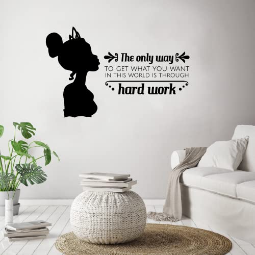 Vinilo Decorativo Pared Cita Vida Princesa Tiana 6x10 in