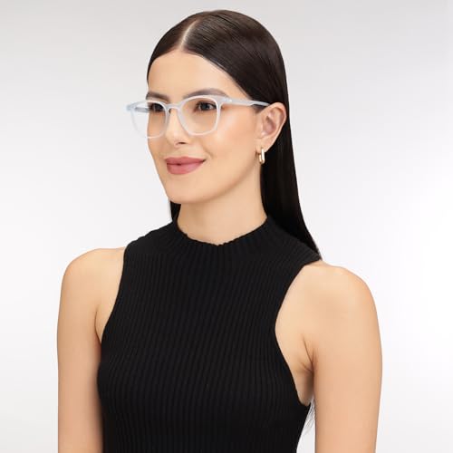 HUSTLR Zero Power Bluecut & Antiglare Computer Eyeglasses | Full Rim Square | As Seen On Shark Tank | Peyush Bansal Glasses | For Men & Women |... - Image 6