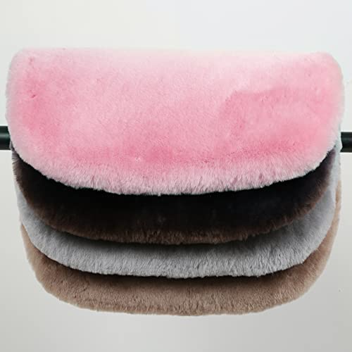 Iriwool Genuine Sheepskin Auto Seat Pad, Australian Soft Wool Seat Cover Breathable And Sweat-Wicking Comfort Warm Universal Fit,19.2 Inch X19.2 Inch (Front Seat Cushion 1Pc, Pink) #TOP6