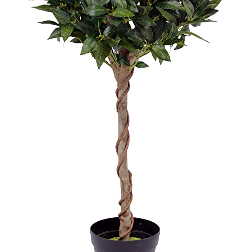 Blooming Artificial - Fake Bay Laurel Tree, Available in Four Sizes, UV Stable Outdoor and Indoor Artificial Topiary Tree (2, 90 cm) - Image 4