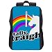 Produktbild Totally Straight Einhorn und Regenbogen Rucksack Daypack Bookbag Laptop Schultasche mit USB-Ladeanschluss