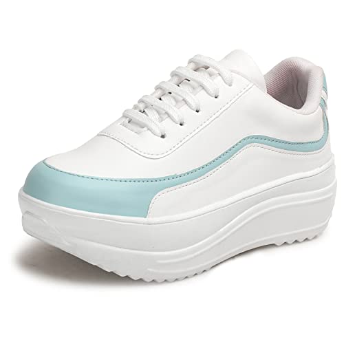 Image of Vendoz Women White Casual Stylish Sneakers
