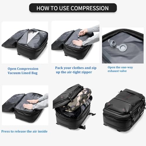Image of Discoverer Travel Bag, Alepeak Vacpack Backpack, Expandable Vacuum Large-Capacity Compression Backpack, Anti Theft